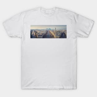 Paris view to La Defense metropolitan T-Shirt